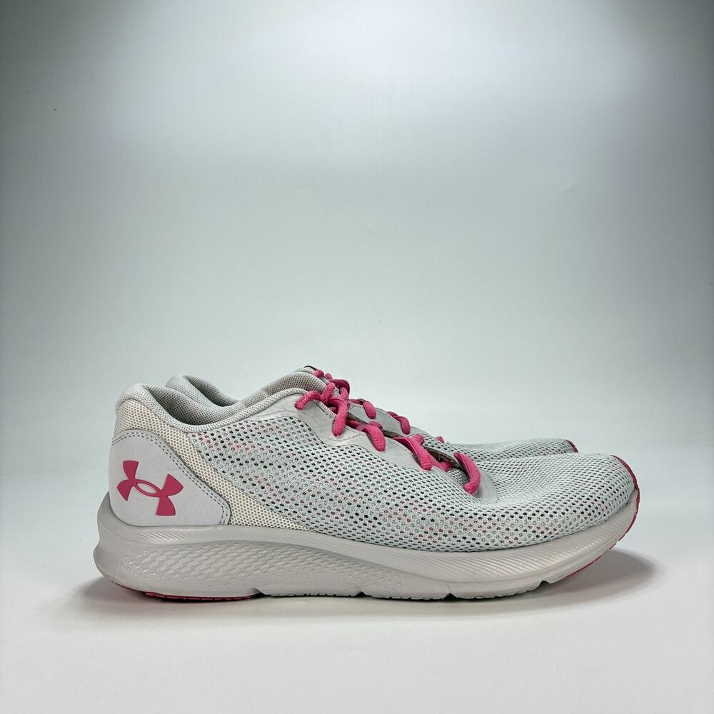 Under Armour Shadow Gray Pink Running Shoes 3024142-104 Women's Size 11 Mens 9.5
